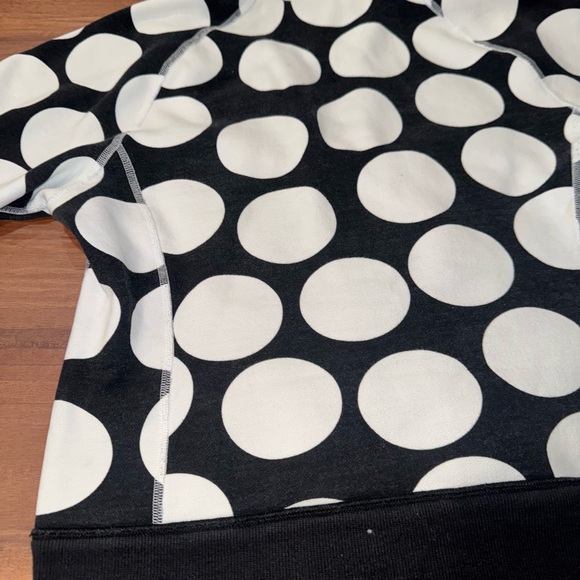 Lululemon Scuba Hoodie 8 Black White Polka Dot Full Zip Jacket Fleece Sweatshirt - Picture 10 of 15